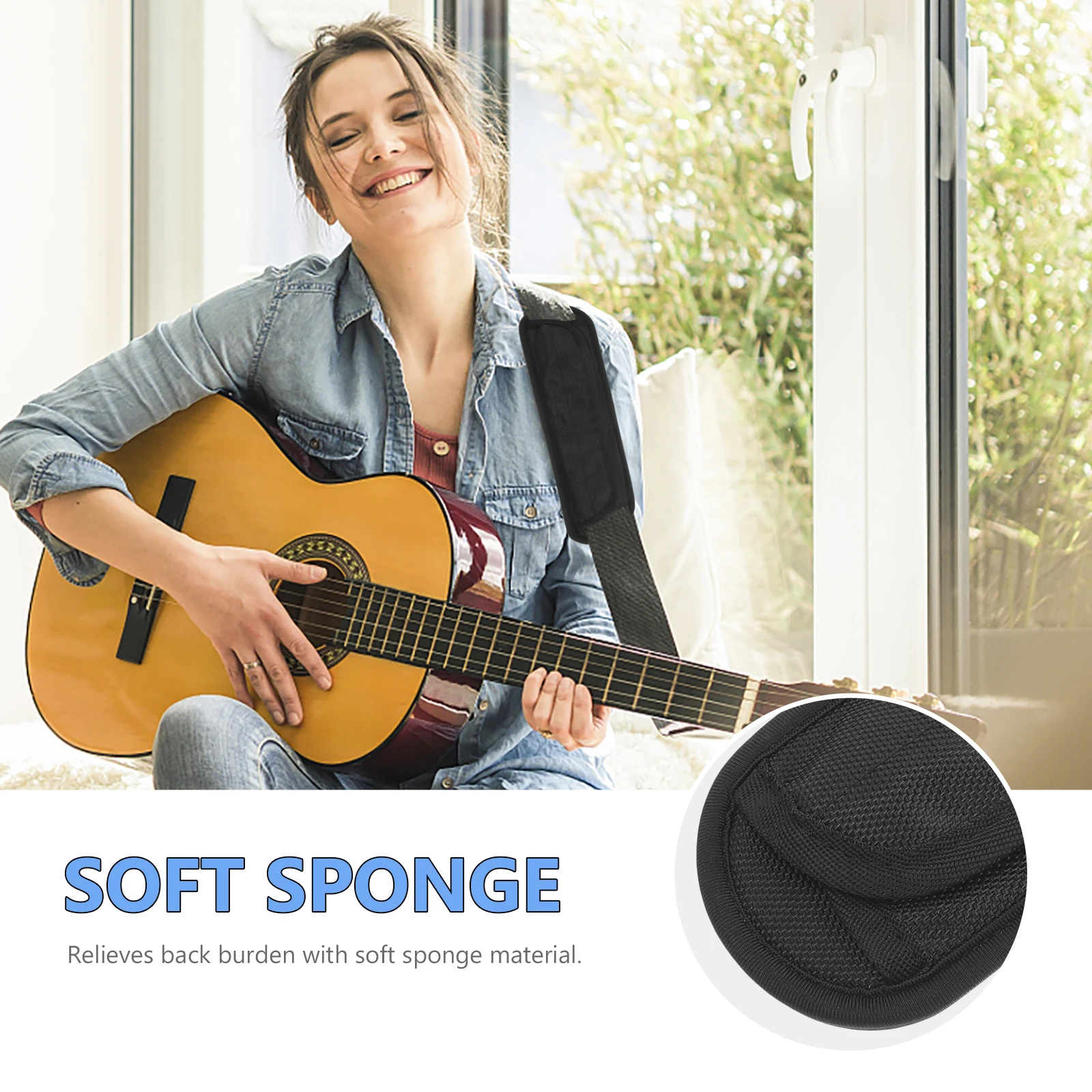 Guitar Strap Pad Soft Sponge Decompression Shoulder Cushion For Backpack Mountaineering Bag Weight Reduction Wide Comfortable
Guitar Strap Pad Soft Sponge Decompression Shoulder Cushion For Backpack Mountaineering Bag Weight Reduction Wide Comfortable