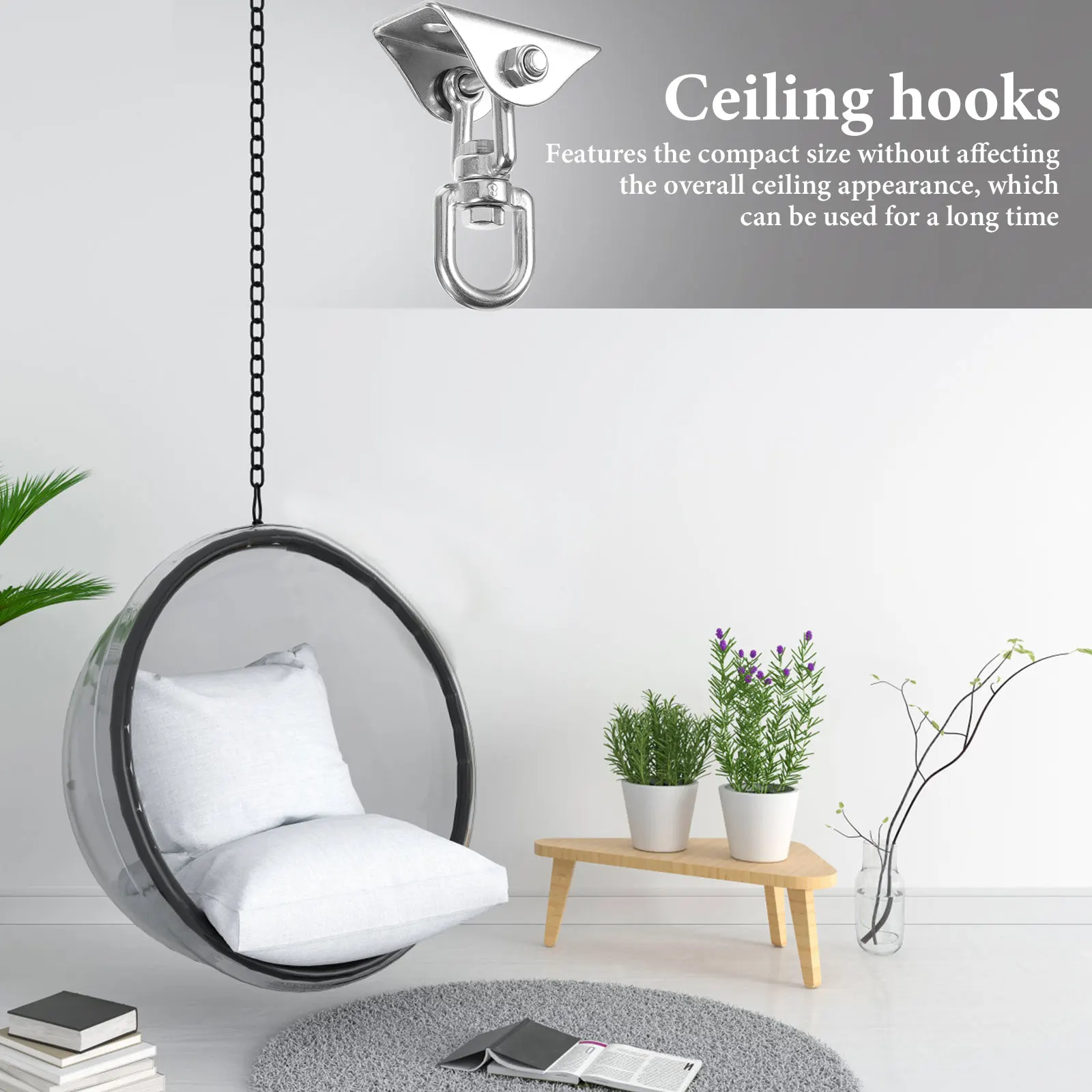 Stainless Steel Hooks for Swings Chairs Hammocks Heavy Duty Ceiling Hooks Compact Size Easy Installation Outdoor Furniture Beach
Stainless Steel Hooks for Swings Chairs Hammocks Heavy Duty Ceiling Hooks Compact Size Easy Installation Outdoor Furniture Beach