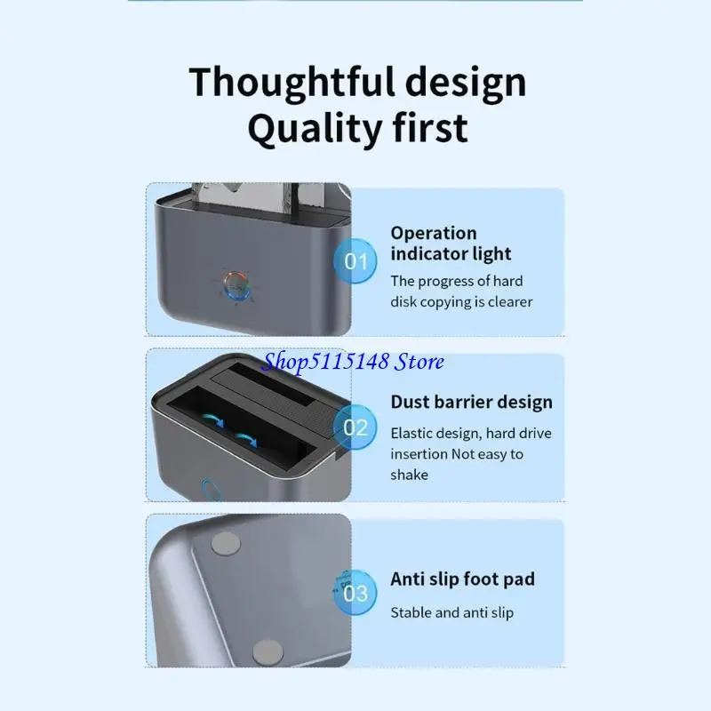 F3MA Type C 2Bay Hard Drive Docking Stations for 2.5inch 3.5Inch SATAHDDs SSDs
F3MA Type C 2Bay Hard Drive Docking Stations for 2.5inch 3.5Inch SATAHDDs SSDs