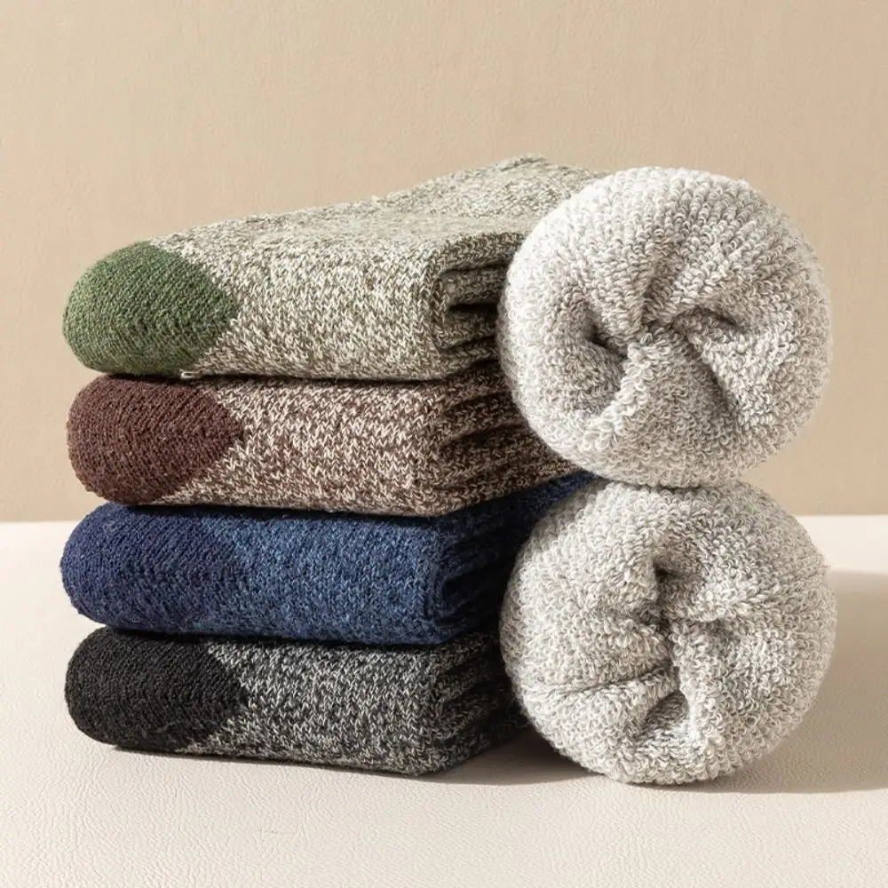 5 Pairs Men Super Thick Wool Socks Mid Cuff Deodorizing Thick Socks Sweat-absorbent Autumn Winter Terry Socks Cold Weather
5 Pairs Men Super Thick Wool Socks Mid Cuff Deodorizing Thick Socks Sweat-absorbent Autumn Winter Terry Socks Cold Weather