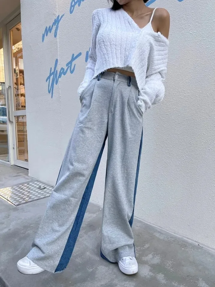 SuperAen 2024 Summer High Waist Pants Patchwork Split Denim Wide Leg Pants for Women
SuperAen 2024 Summer High Waist Pants Patchwork Split Denim Wide Leg Pants for Women