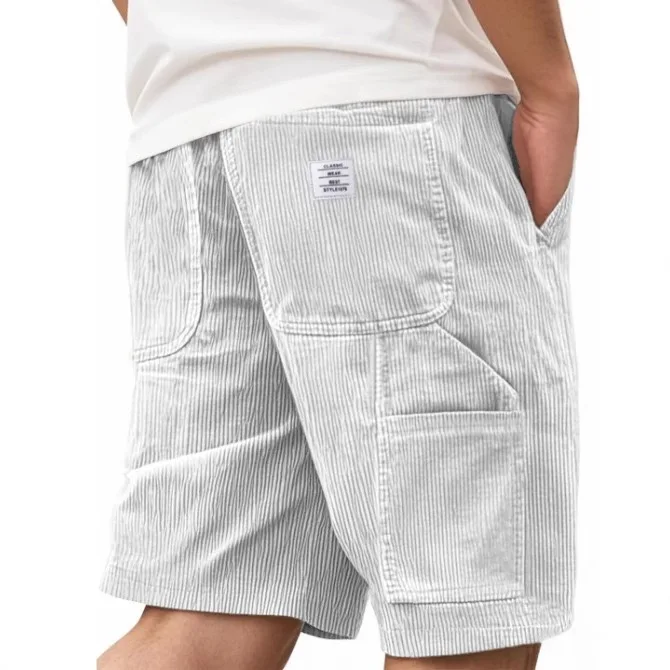 2025 New Men's Fashionable Corduroy Shorts with Embroidered Label Workwear Retro Style Pockets mid Waist Loose Fit Youth
2025 New Men's Fashionable Corduroy Shorts with Embroidered Label Workwear Retro Style Pockets mid Waist Loose Fit Youth