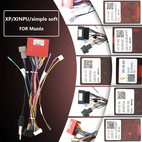 For Mazda XP-XINPU Simple Soft Car Radio Android Stereo Audio Screen Multimedia Video Player Navigation Cable CANBUS Harness