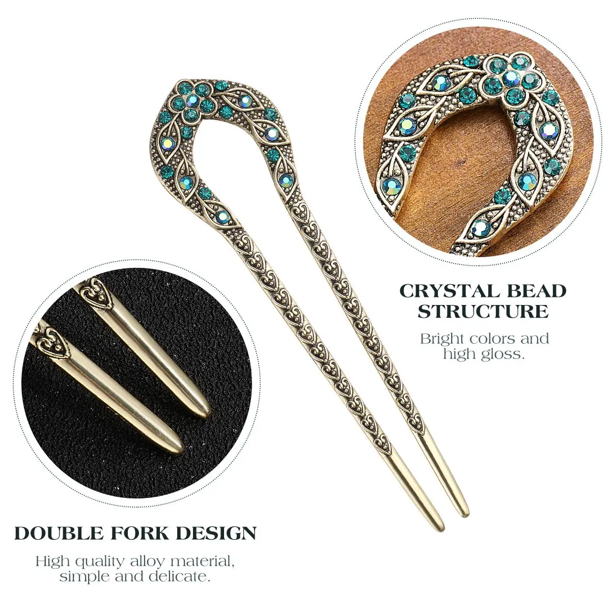Hairpin Double Prong Shaped Bun Hairstyle Accessory Gorgeous for Special Occasions
Hairpin Double Prong Shaped Bun Hairstyle Accessory Gorgeous for Special Occasions