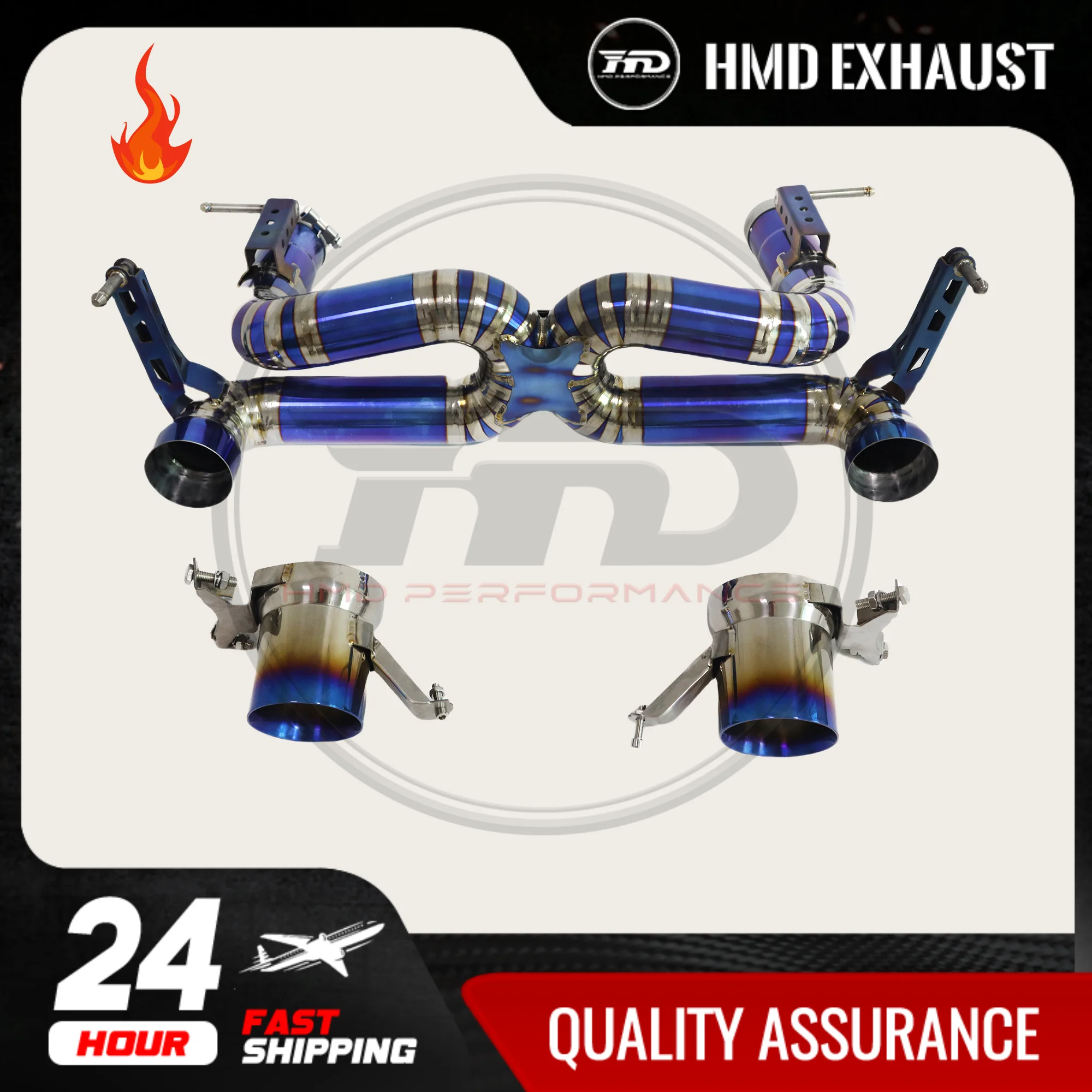 HMD Hot sale Titanium Exhaust System Performance Catback for Ferrari 488 Pista Spider GTB 3.9T Without Valves Muffler With Tips
HMD Hot sale Titanium Exhaust System Performance Catback for Ferrari 488 Pista Spider GTB 3.9T Without Valves Muffler With Tips