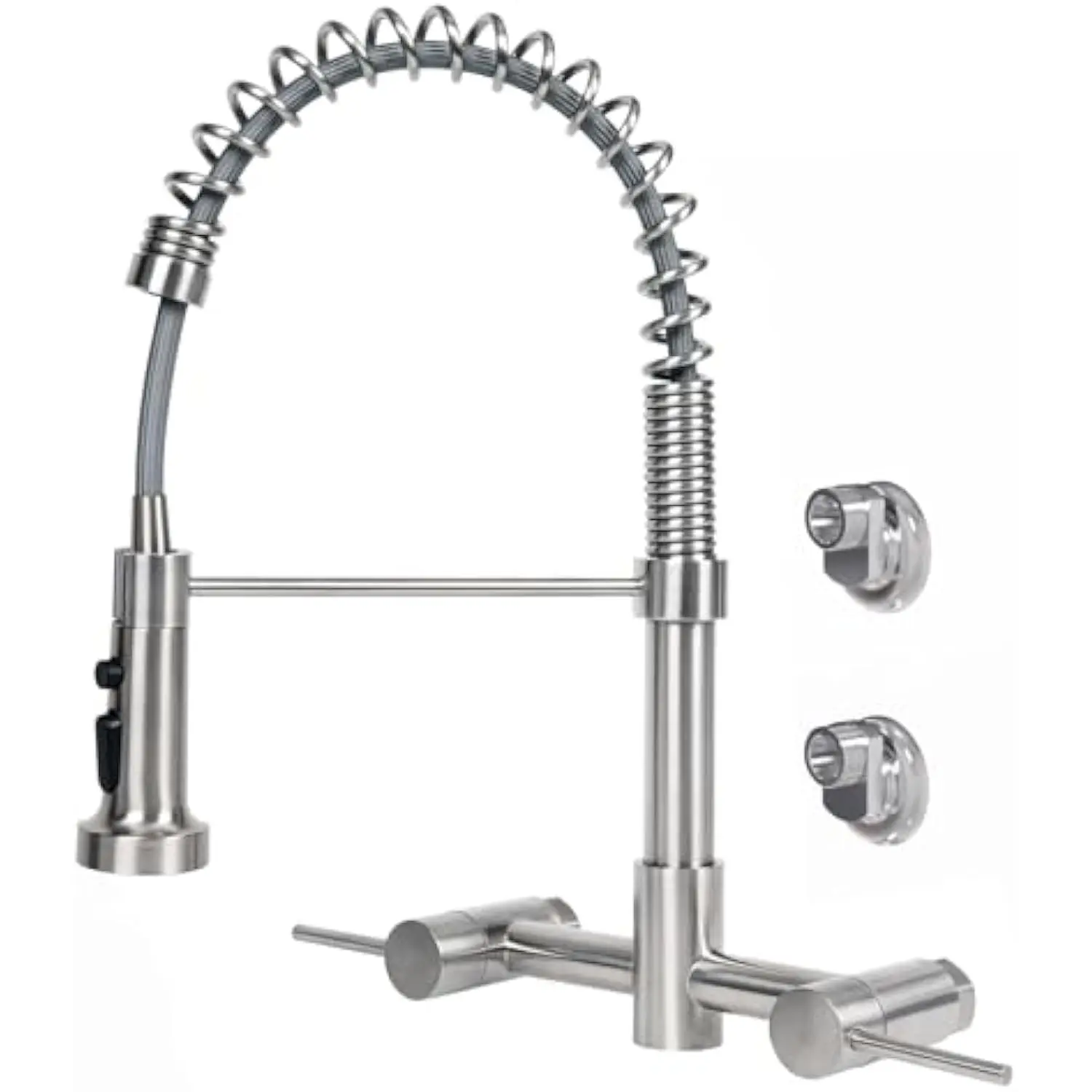 Wall Mount Kitchen Faucet, 8 英寸 Center Wall Mount Faucet with Pull down Sprayer, Commercial Spring Wall Faucet for Kitchen Si
Wall Mount Kitchen Faucet, 8 英寸 Center Wall Mount Faucet with Pull down Sprayer, Commercial Spring Wall Faucet for Kitchen Si