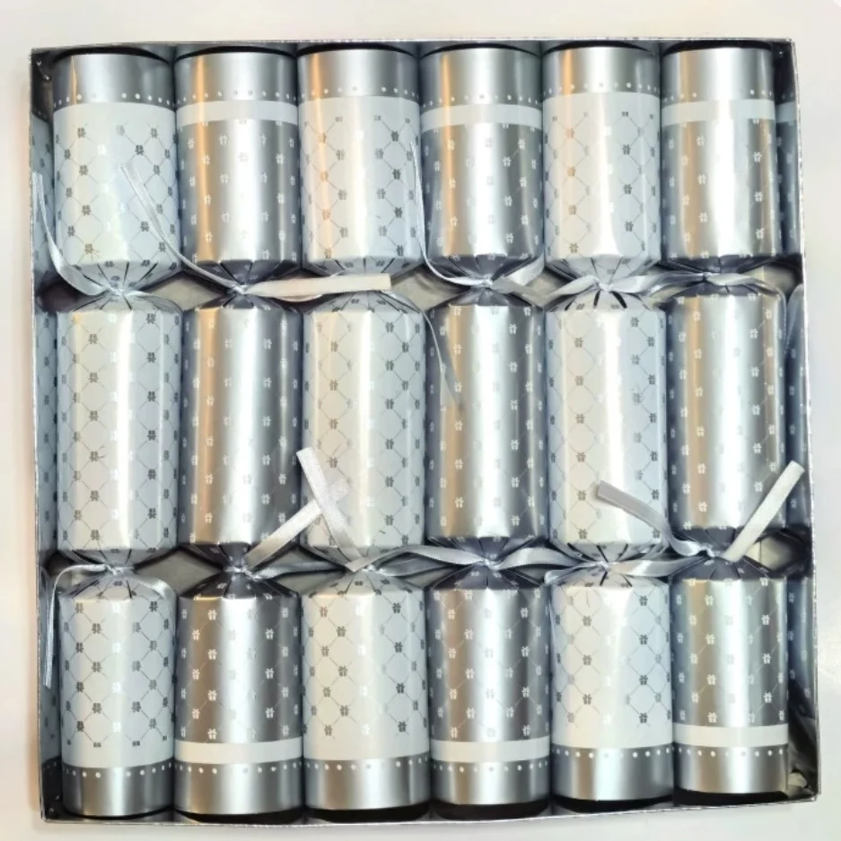 Christmas cracker with toy paper hat, English joke, crakcer 6 pieces in box 12in
Christmas cracker with toy paper hat, English joke, crakcer 6 pieces in box 12in