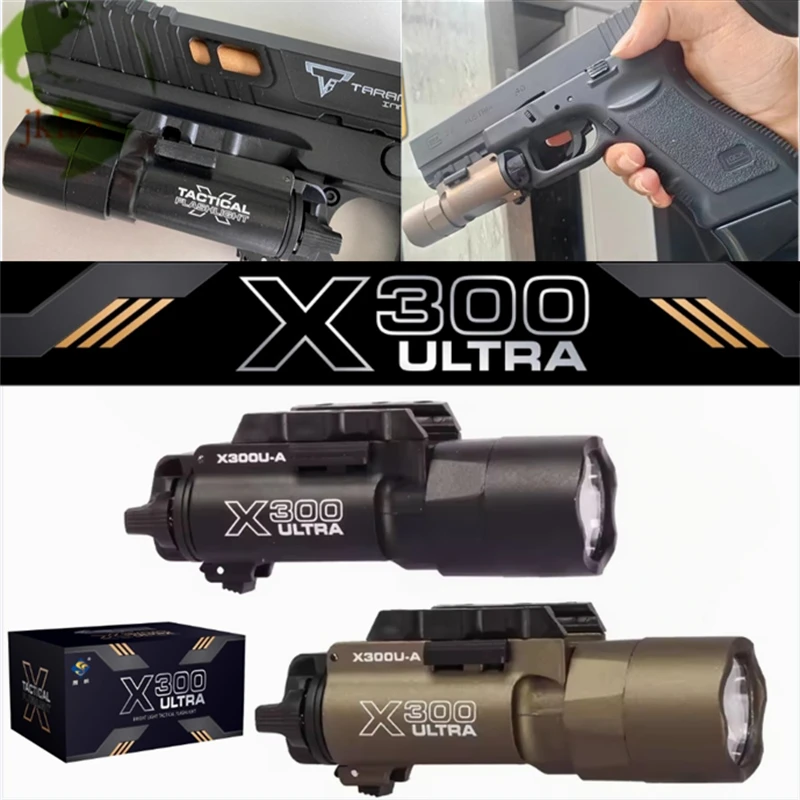Tactical SF X300 Ultra Pistol Gun Light X300U 500 Lumens High Output Weapon Flashlight Fit 20mm Picatinny Weaver Rail
Tactical SF X300 Ultra Pistol Gun Light X300U 500 Lumens High Output Weapon Flashlight Fit 20mm Picatinny Weaver Rail