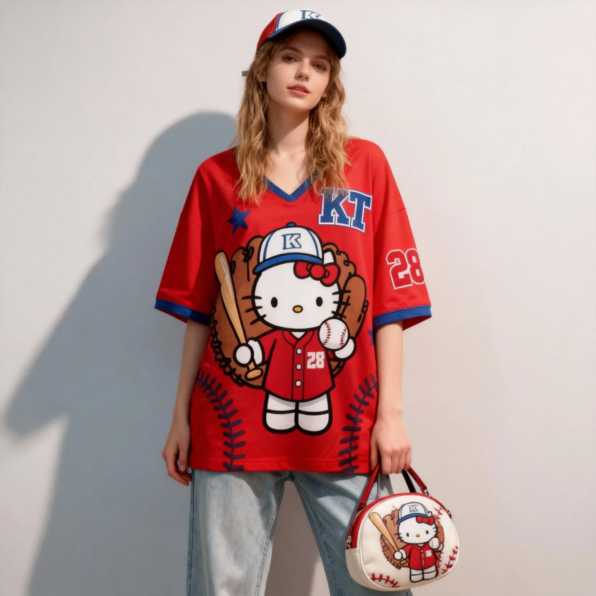 2026 Sanrio Family Hello Kitty Series Спортивная рубашка Милая и крутая американская уличная летняя футболка для женщин и взрослых, новый топ больших размеров
2026 Sanrio Family Hello Kitty Series Спортивная рубашка Милая и крутая американская уличная летняя футболка для женщин и взрослых, новый топ больших размеров