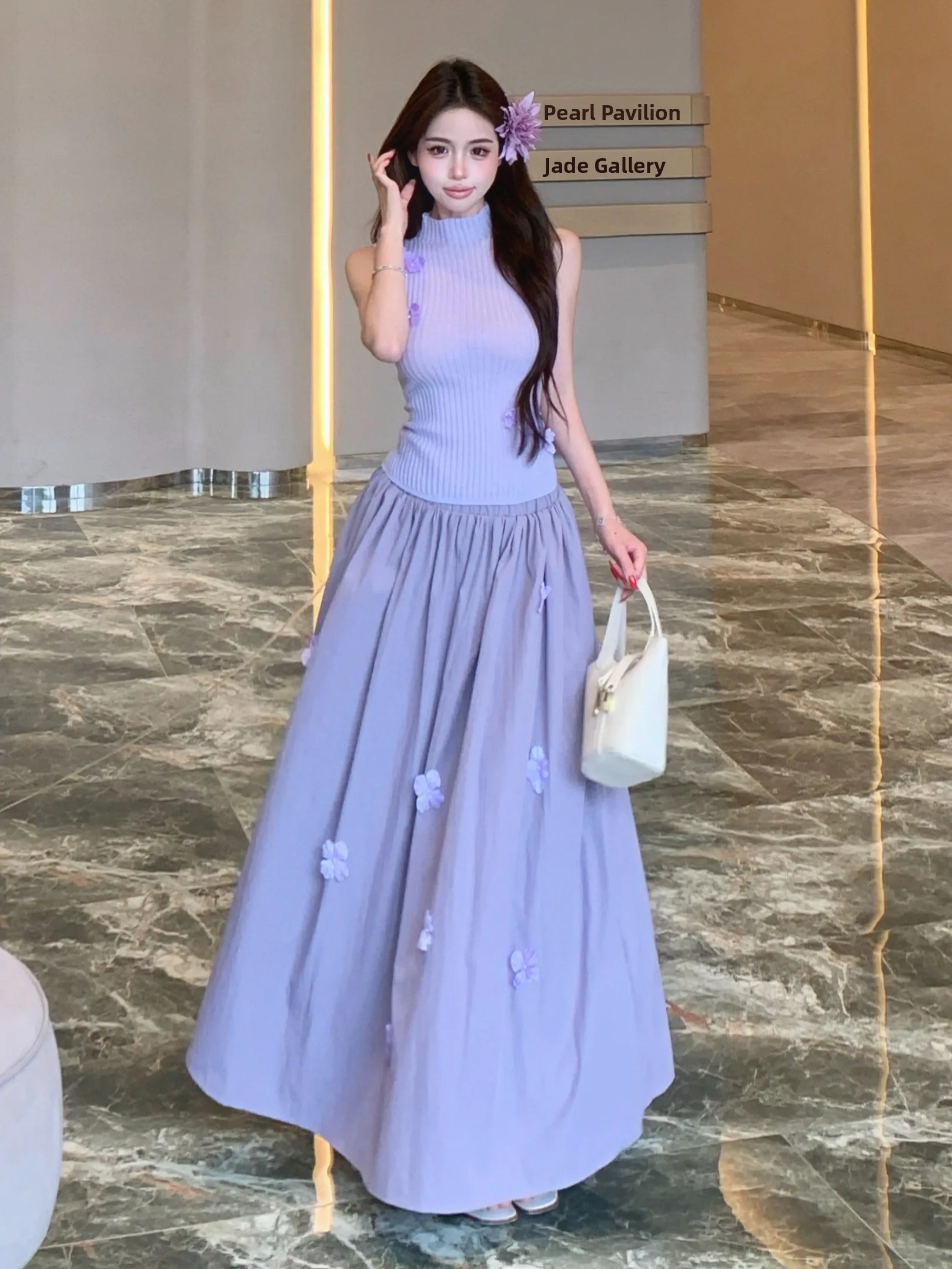 Elegant High Waist Knitted Vest Top And Skirt Set Summer New Arrival Women's Fashion Two-Piece Suit Chic Floral Pattern Anti-...
Elegant High Waist Knitted Vest Top And Skirt Set Summer New Arrival Women's Fashion Two-Piece Suit Chic Floral Pattern Anti-...