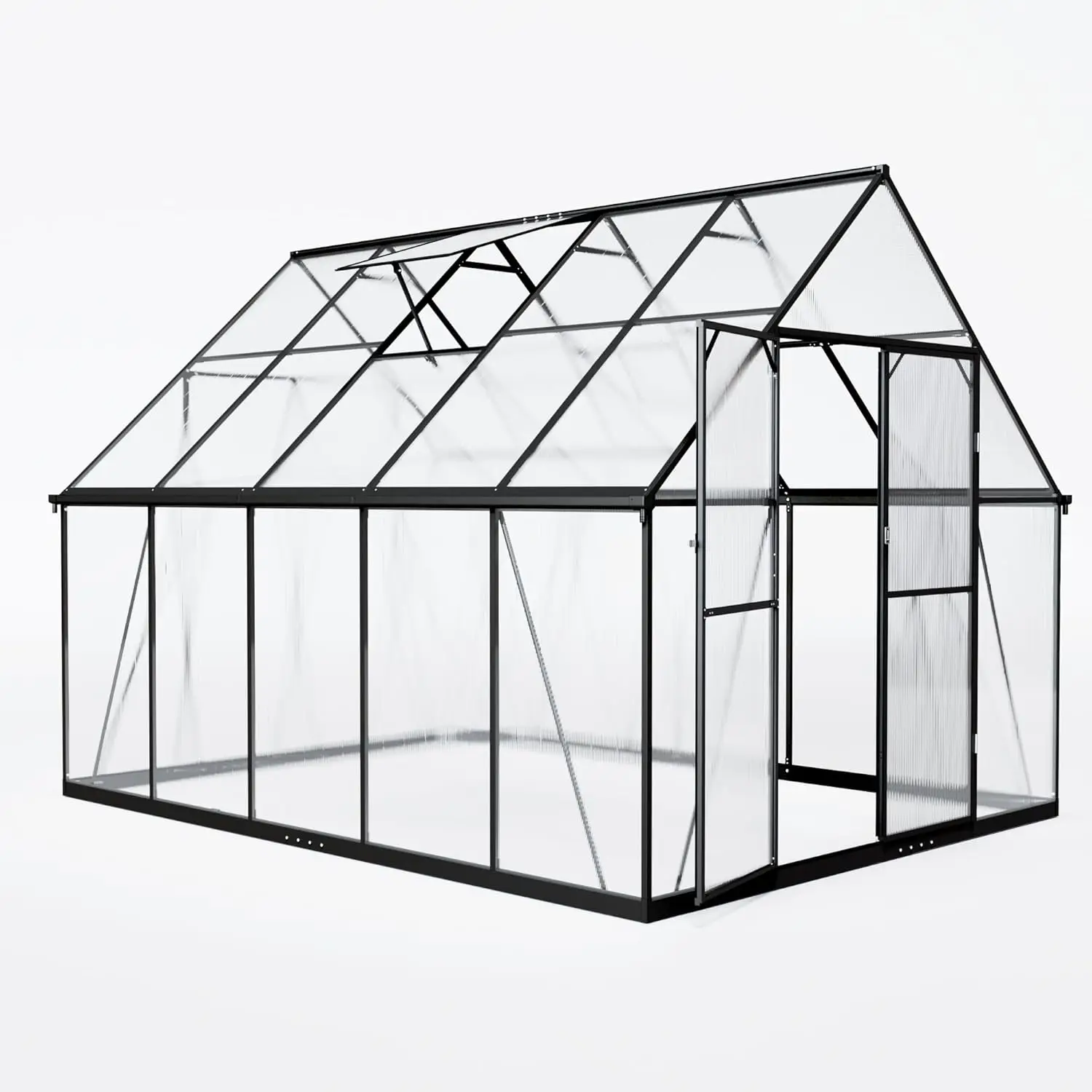 Custom 8×10 FT Outdoor PC Greenhouse, Aluminum Frame Garden Greenhouse with Lockable Door & Adjustable Roof Vent
Custom 8×10 FT Outdoor PC Greenhouse, Aluminum Frame Garden Greenhouse with Lockable Door & Adjustable Roof Vent