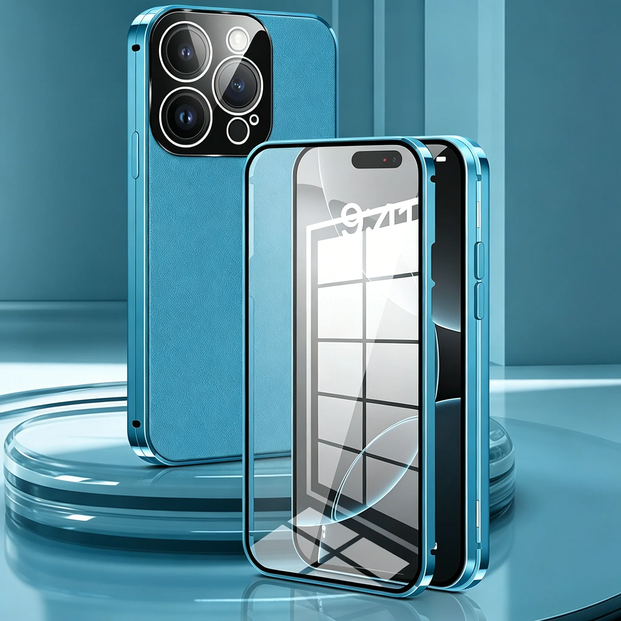 Full Lens Protection Metal Magnetic Bumper Phone Case For IPhone 16 Plus 15 Pro Max Tempered Glass Leather Back Cover Cases
Full Lens Protection Metal Magnetic Bumper Phone Case For IPhone 16 Plus 15 Pro Max Tempered Glass Leather Back Cover Cases
