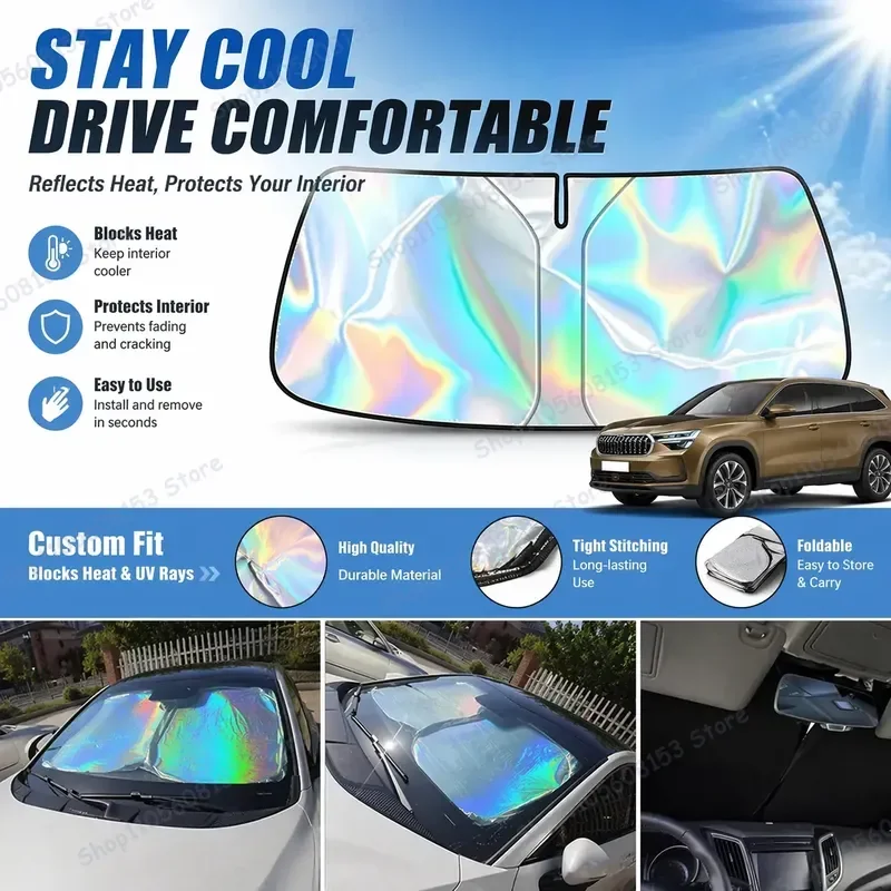 For Skoda Kodiaq Foldable Windshield Sun Shade UV Reflective Heat Blocking Car Sun Protector Interior Accessory Cooling
For Skoda Kodiaq Foldable Windshield Sun Shade UV Reflective Heat Blocking Car Sun Protector Interior Accessory Cooling