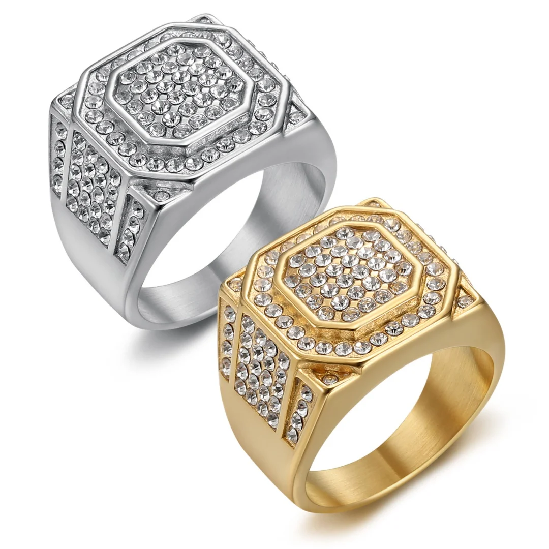 Men's Big Square Ring 17mm Chunky Gold Silver Color Stainless Steel Crystal Zirconia Rapper Rings for Man Jewelry Wholesale Bulk
Men's Big Square Ring 17mm Chunky Gold Silver Color Stainless Steel Crystal Zirconia Rapper Rings for Man Jewelry Wholesale Bulk