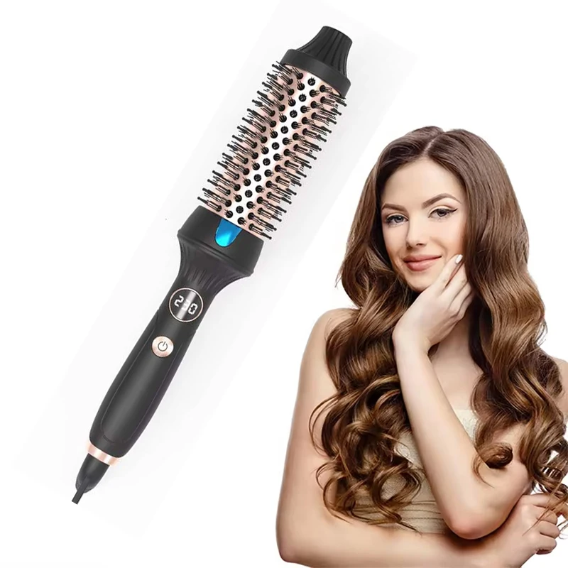 Щетка для завивки с подогревом, керамический турмалин, отрицательный утюг, горячая расческа, быстрый нагрев, бытовая ионная щетка для завивки 
Щетка для завивки с подогревом, керамический турмалин, отрицательный утюг, горячая расческа, быстрый нагрев, бытовая ионная щетка для завивки