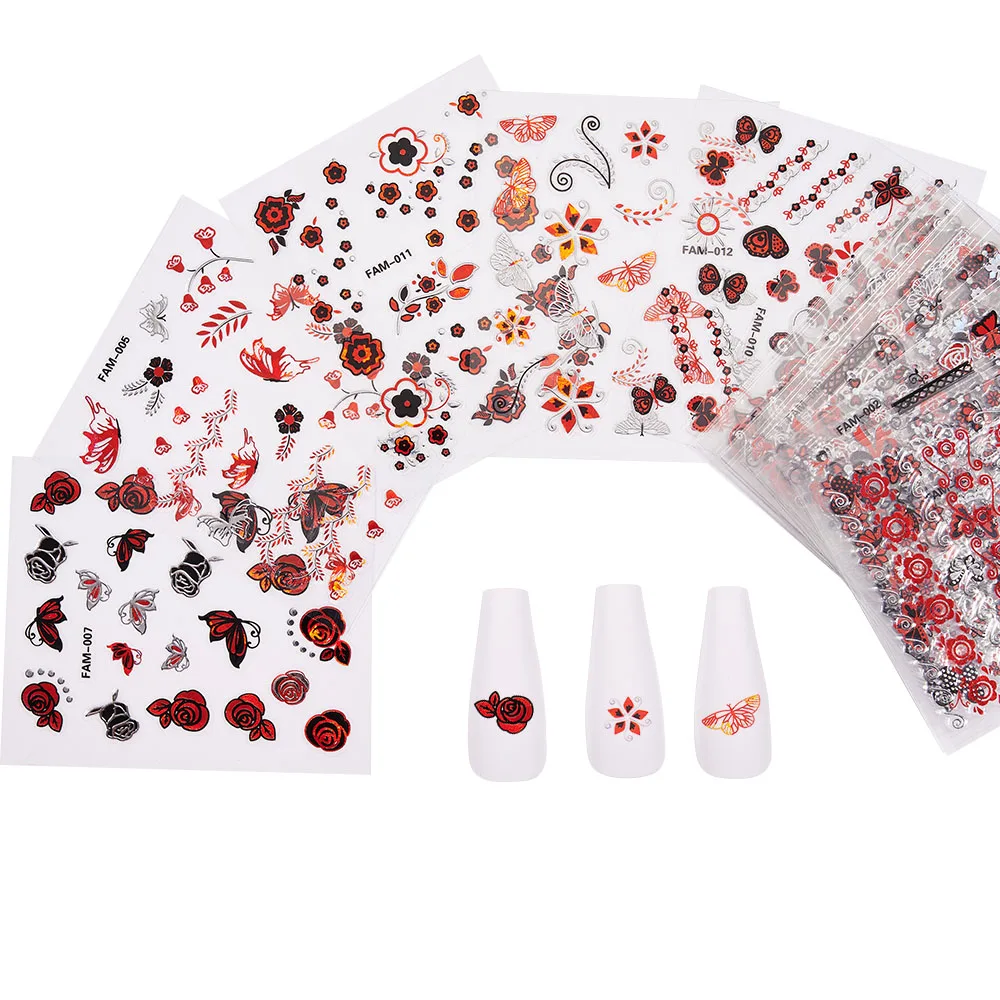 30 Sheets Nail Art Sticker Transparent White Flower Butterfly Series 3D Nail Sticker 6.5X5cm Floral&Butterfly Nail Decor Sticker
30 Sheets Nail Art Sticker Transparent White Flower Butterfly Series 3D Nail Sticker 6.5X5cm Floral&Butterfly Nail Decor Sticker