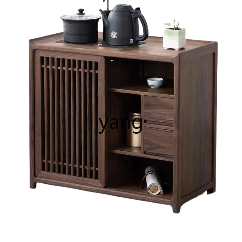 LMM black walnut tea cabinet, solid wood tea table, household tea table side cabinet
LMM black walnut tea cabinet, solid wood tea table, household tea table side cabinet