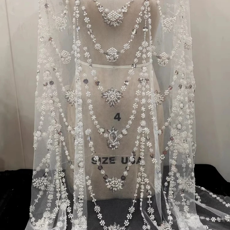 Beaded Sequined Embroidered Lace Mesh Fabric for DIY Sewing Wedding Dress Accessories Decoration Clothing Fashion Material Cloth
Beaded Sequined Embroidered Lace Mesh Fabric for DIY Sewing Wedding Dress Accessories Decoration Clothing Fashion Material Cloth