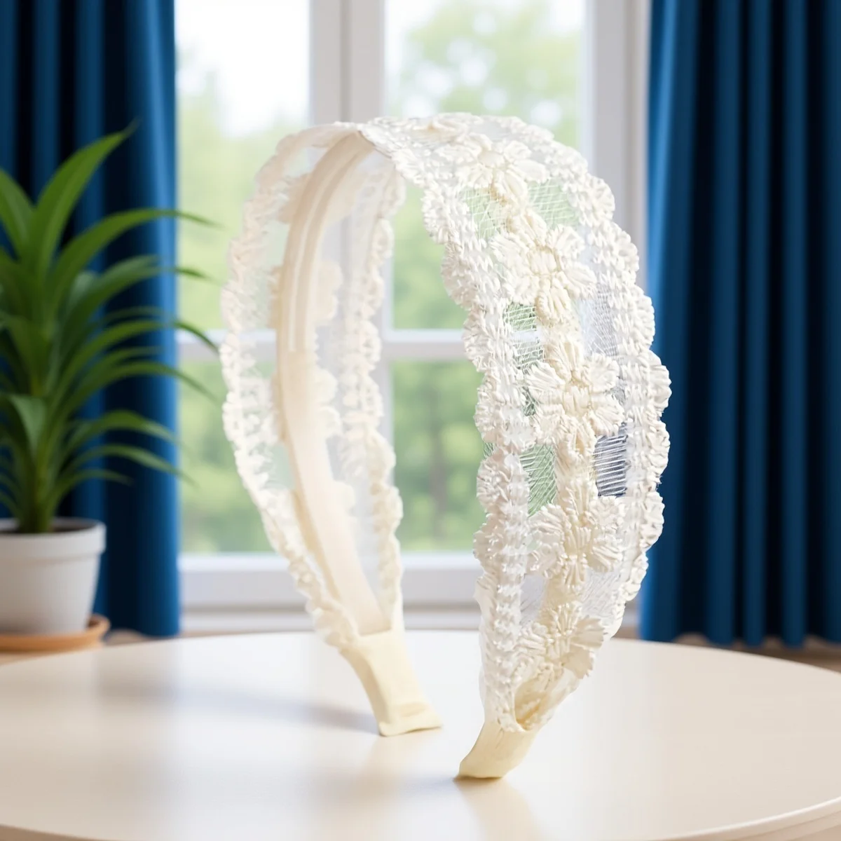 1Pcs solid color versatile lace embroidered headband
1Pcs solid color versatile lace embroidered headband