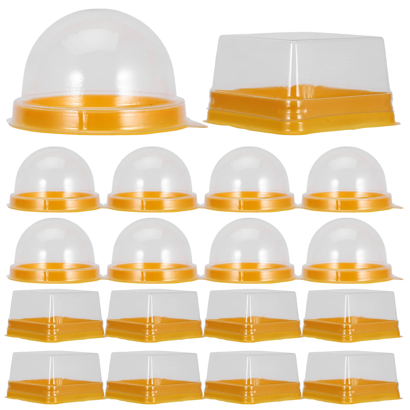 100Pcs Mini Muffin Holders Plastic Cupcake Box with Good Sealing Effect for Safe Food Storage Moon Cake Packing
100Pcs Mini Muffin Holders Plastic Cupcake Box with Good Sealing Effect for Safe Food Storage Moon Cake Packing