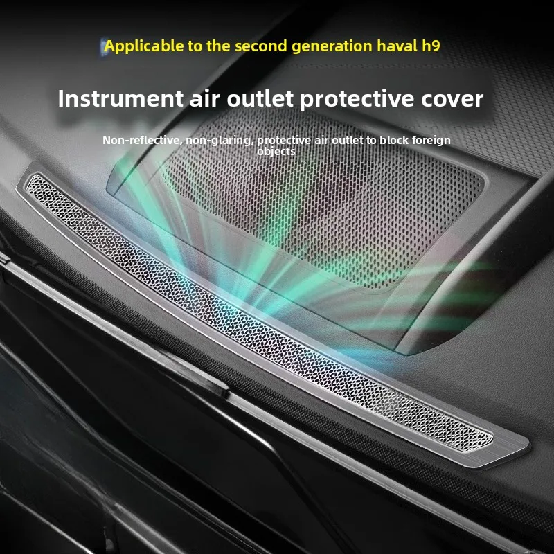 For Haval H9 2024 2025 Central Control Dashboard Air Outlet Protective Cover Stainless Steel Anti-blocking Air Vent Protector
For Haval H9 2024 2025 Central Control Dashboard Air Outlet Protective Cover Stainless Steel Anti-blocking Air Vent Protector