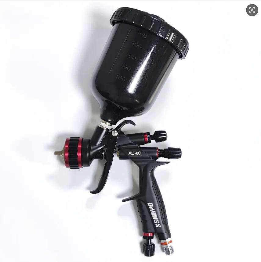 DEVIDISS AD-60 Pneumatic Spray Gun Varnish Paint High Atomization Low Pressure 1.3mm Nozzle Gravity Feed 600ml Capacity
DEVIDISS AD-60 Pneumatic Spray Gun Varnish Paint High Atomization Low Pressure 1.3mm Nozzle Gravity Feed 600ml Capacity