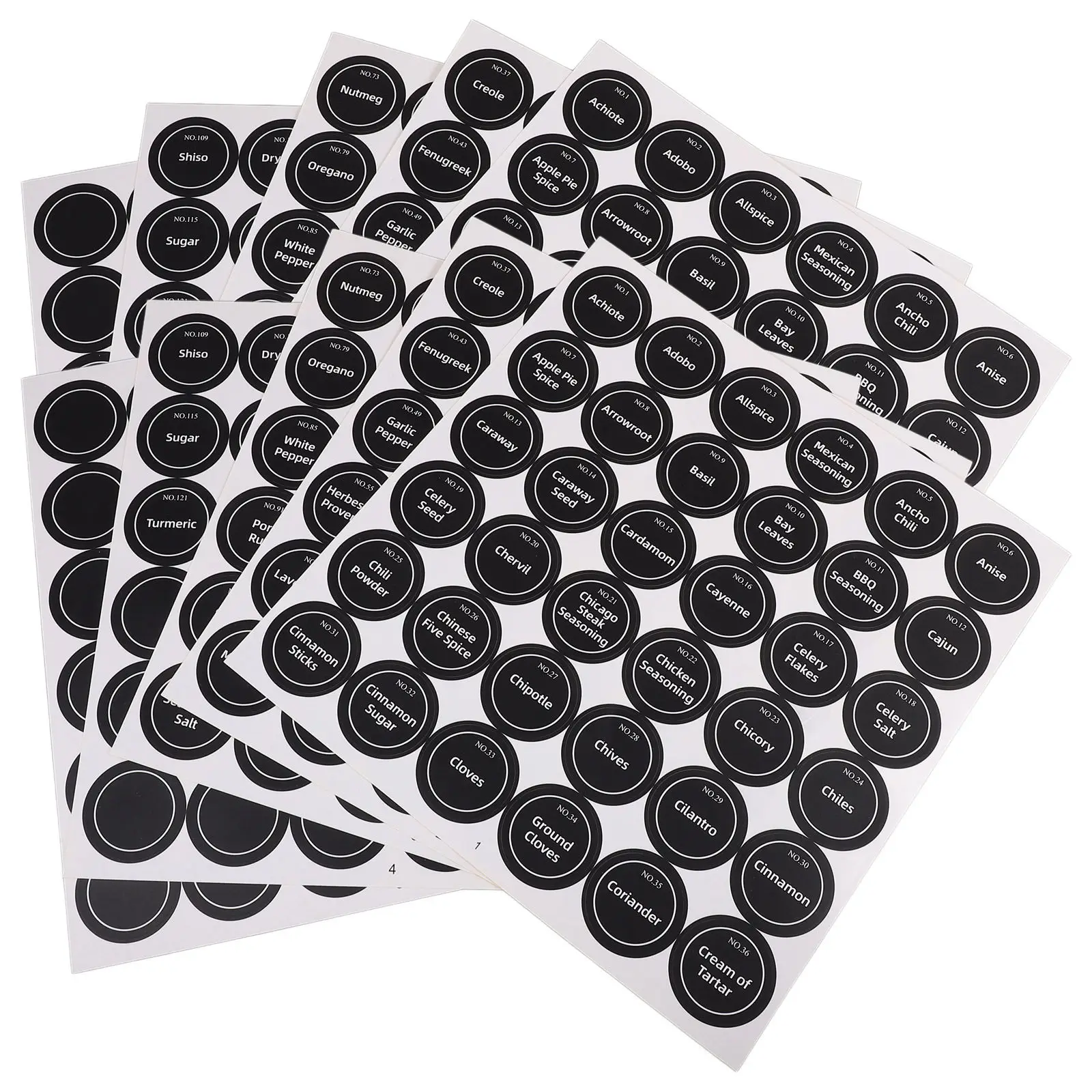 20 Sheets Waterproof Round Spice Labels Preprinted English Kitchen Labels for Spice Bottles Jars Canning Containers Household
20 Sheets Waterproof Round Spice Labels Preprinted English Kitchen Labels for Spice Bottles Jars Canning Containers Household
