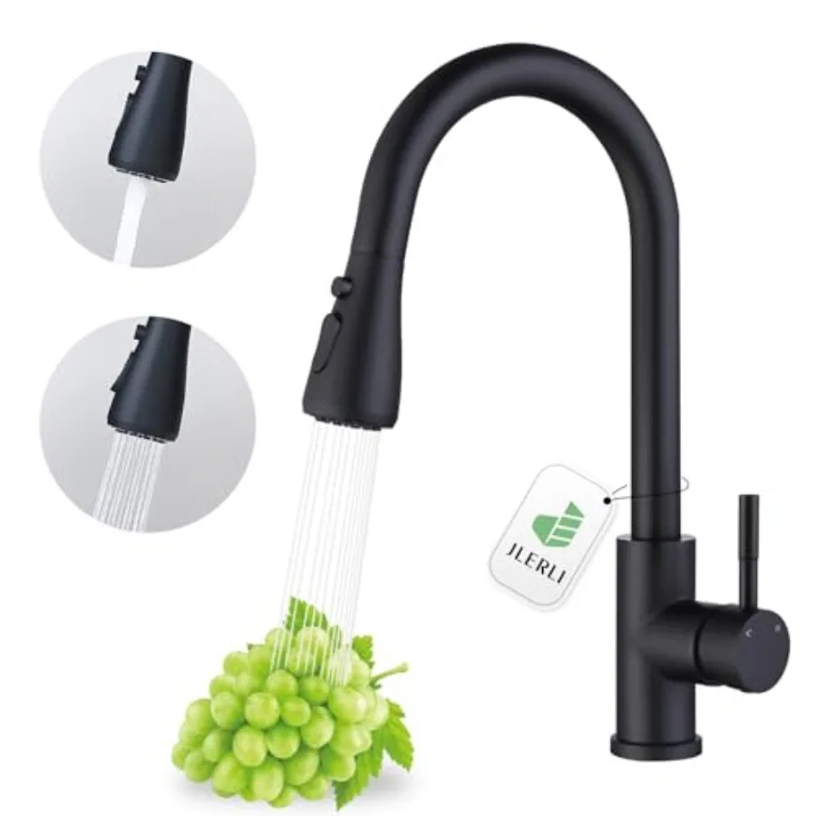 Kitchen Faucet with Pull Down Sprayer, High Arc Single Handle Bar Sink Faucet, Stainless Steel, 3 Mode, Grifos para Fregaderos
Kitchen Faucet with Pull Down Sprayer, High Arc Single Handle Bar Sink Faucet, Stainless Steel, 3 Mode, Grifos para Fregaderos
