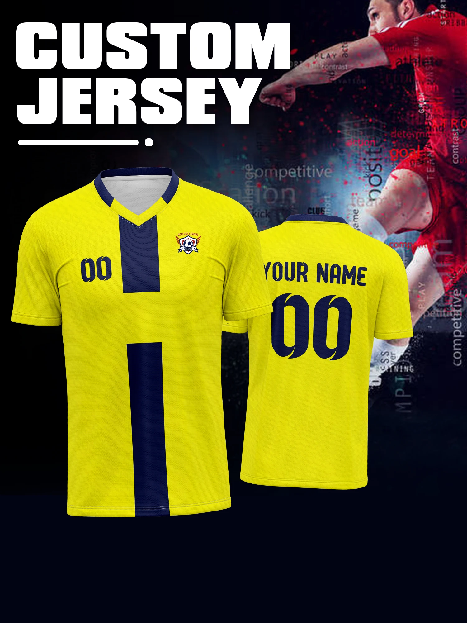 2026 Children's Custom Name and Number Sports V-Neck Jersey, Running, Quick-Drying, Heat Sublimation Process, Casual Wear
2026 Children's Custom Name and Number Sports V-Neck Jersey, Running, Quick-Drying, Heat Sublimation Process, Casual Wear
