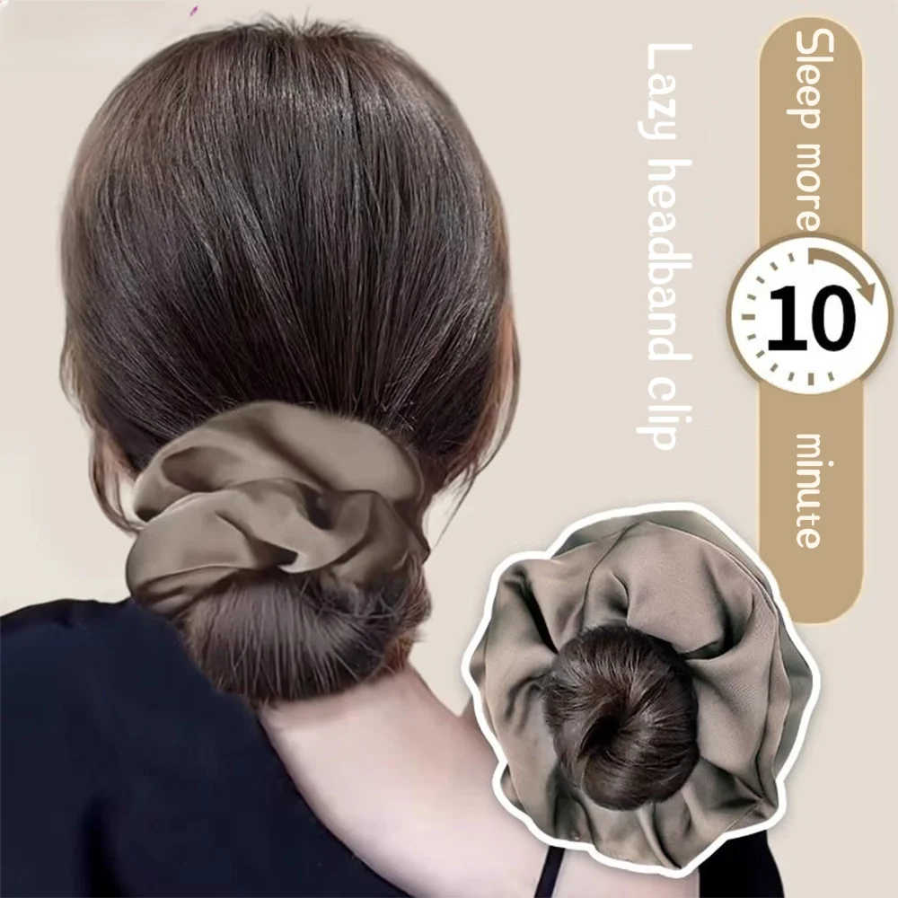 New Synthetic Hair Bun Claw Clip Natural Fluffy Bun Head Wig Brown Black Satin Wig Rubber Band Hair Accessories
New Synthetic Hair Bun Claw Clip Natural Fluffy Bun Head Wig Brown Black Satin Wig Rubber Band Hair Accessories