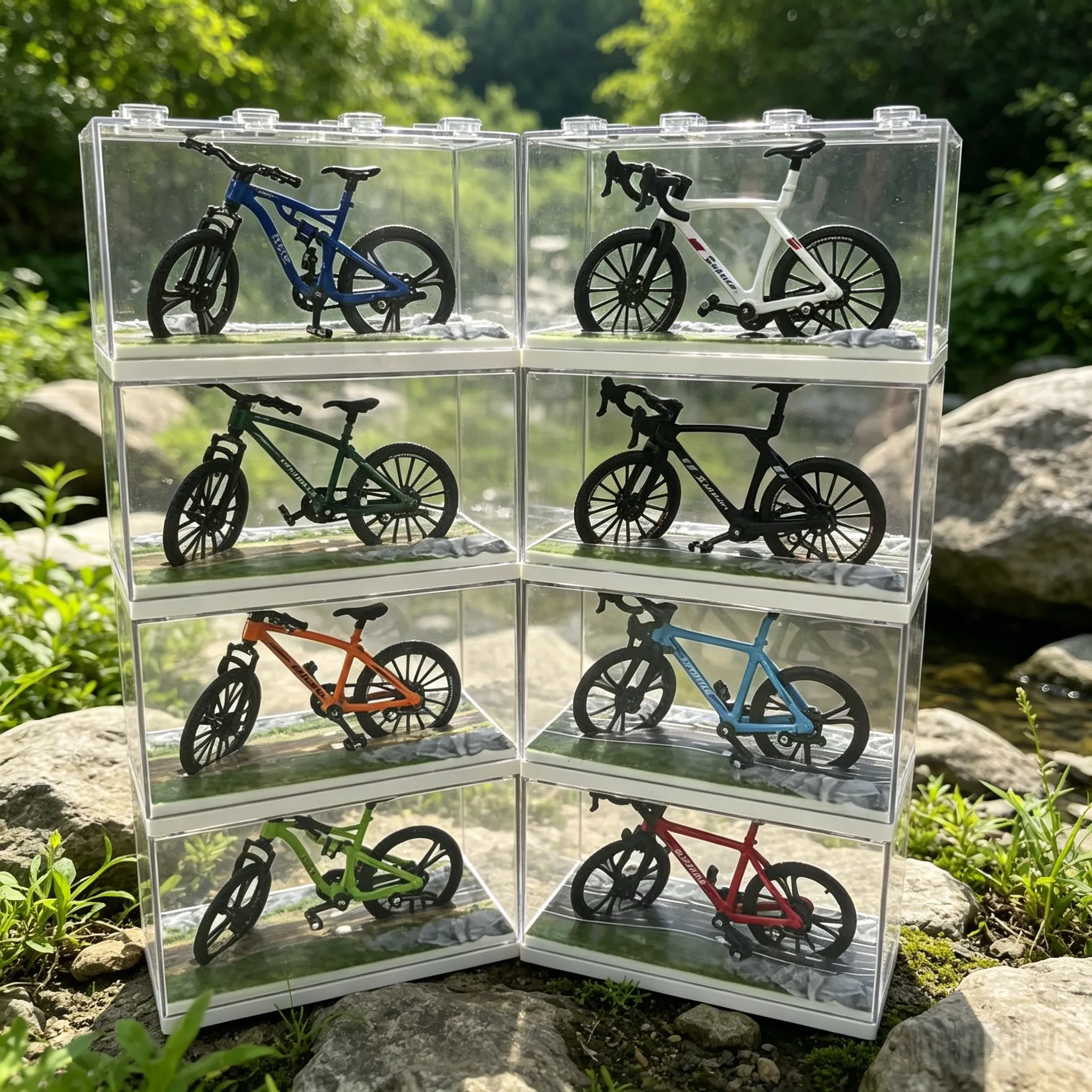 Model Toy Bicycles with Display Box - Includes Mountain Bikes And Road Bikes for Collectors
Model Toy Bicycles with Display Box - Includes Mountain Bikes And Road Bikes for Collectors