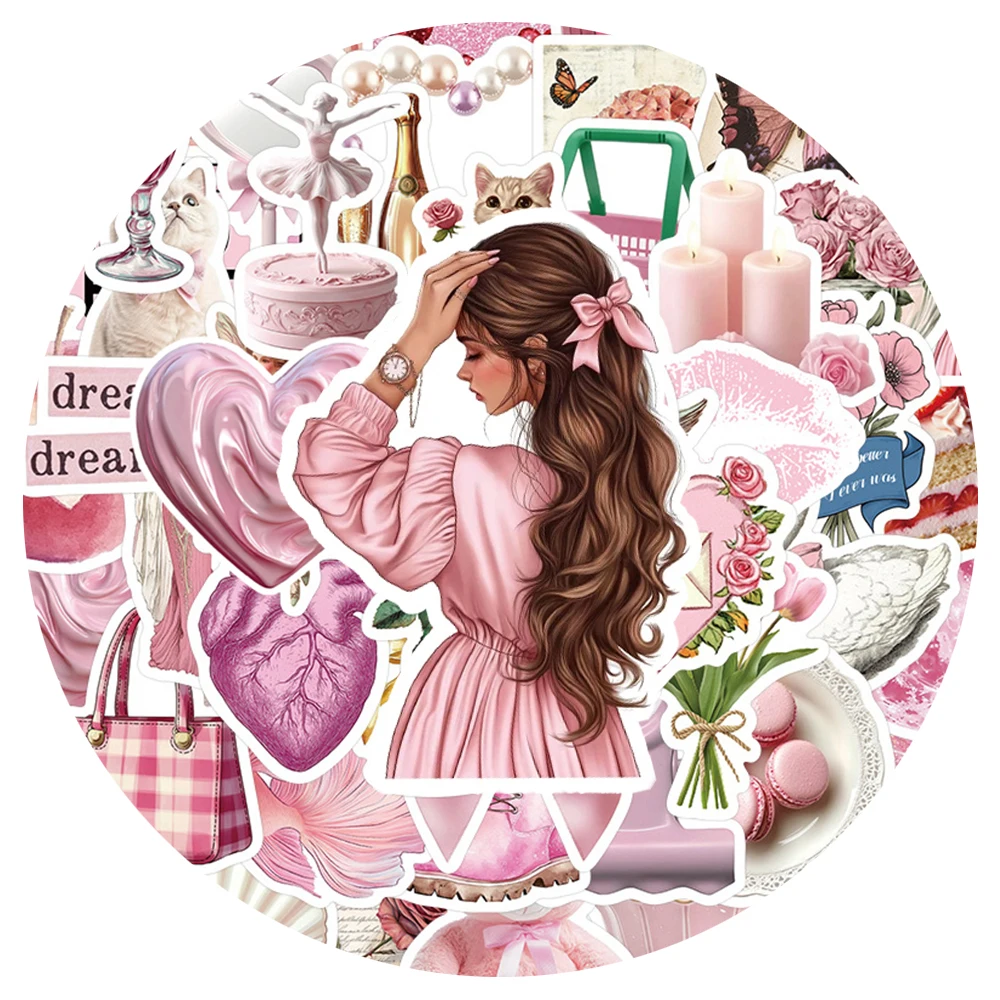 10/30/50pcs Cute INS Pink Girl Aesthetic Stickers Waterproof DIY Water Bottle Suitcase Phone Kawaii Cartoon Graffiti Decals Gift
10/30/50pcs Cute INS Pink Girl Aesthetic Stickers Waterproof DIY Water Bottle Suitcase Phone Kawaii Cartoon Graffiti Decals Gift
