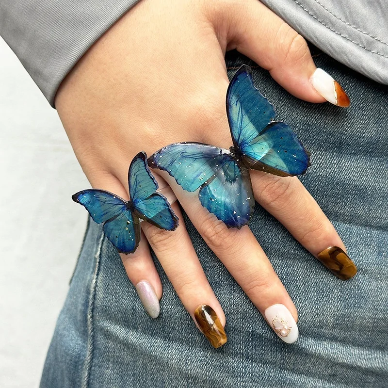 2-piece/set Fashion Blend Multi-color Acrylic Butterfly Ring for Women 2025 New Finger Joint Ring Party Jewelry Accessories
2-piece/set Fashion Blend Multi-color Acrylic Butterfly Ring for Women 2025 New Finger Joint Ring Party Jewelry Accessories