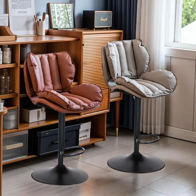 Bar chairs, home luxury stainless steel high legged adjustable rotating stools with comfortable backrests
Bar chairs, home luxury stainless steel high legged adjustable rotating stools with comfortable backrests