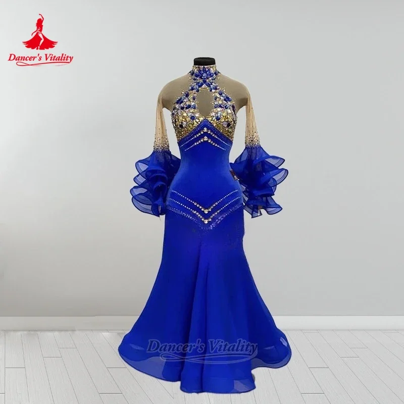 Женская профессиональная одежда Quickstep, жизненная танцовщица, бальные танцы, сетчатые платья с расклешенными рукавами, конкурсные платья по индивидуальному заказу
Женская профессиональная одежда Quickstep, жизненная танцовщица, бальные танцы, сетчатые платья с расклешенными рукавами, конкурсные платья по индивидуальному заказу