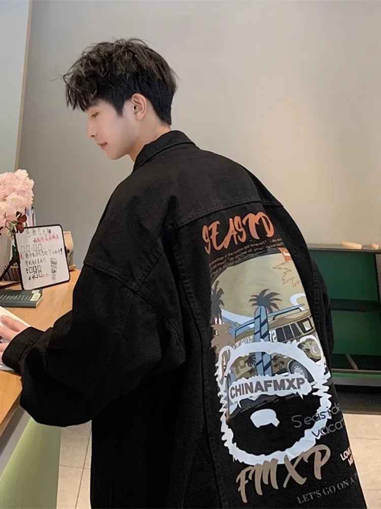 Модная джинсовая куртка для подростков в американском стиле, мужская модная рабочая куртка, весенне-осенняя куртка с длинными рукавами и декоративными пуговицами
Модная джинсовая куртка для подростков в американском стиле, мужская модная рабочая куртка, весенне-осенняя куртка с длинными рукавами и декоративными пуговицами