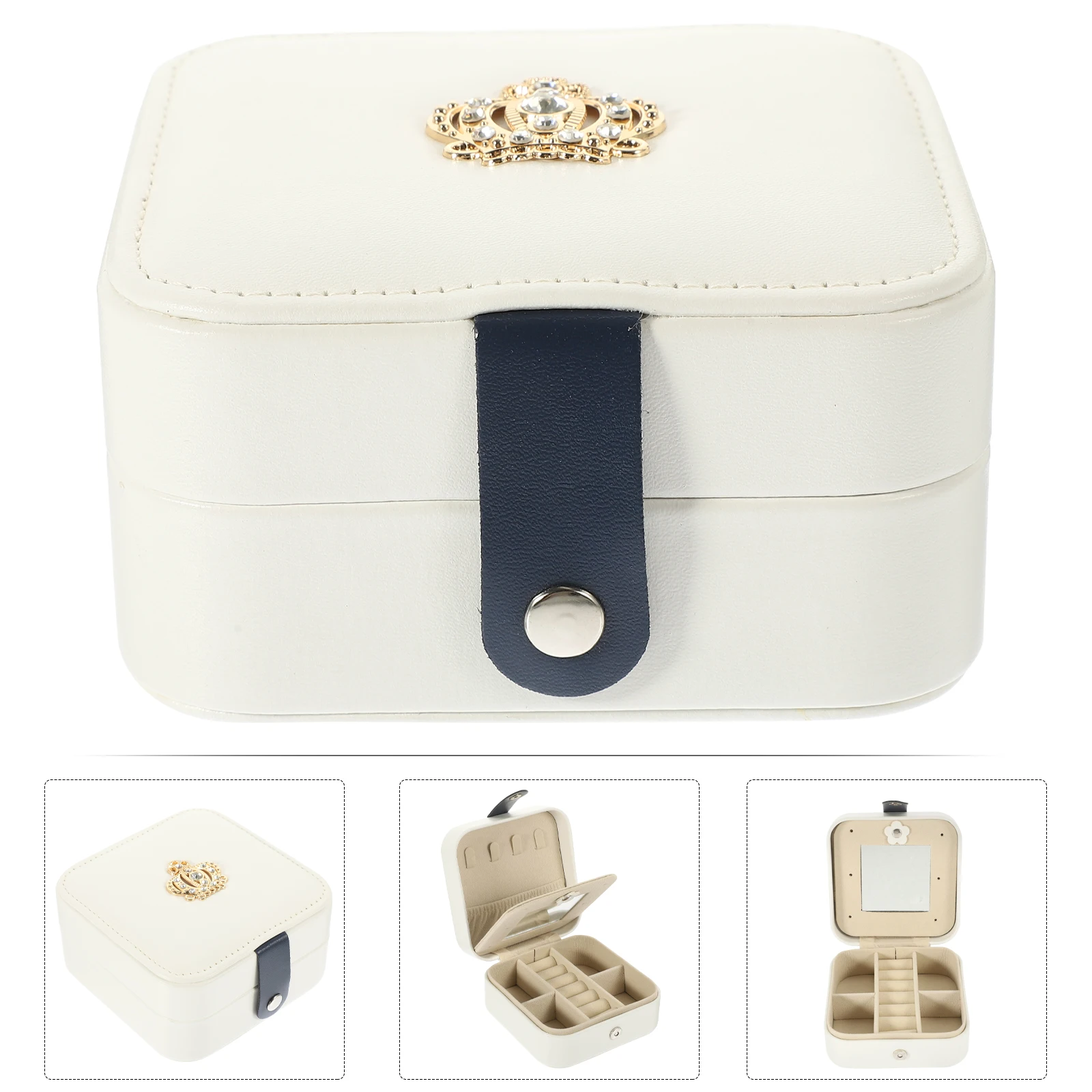 Portable Jewelry With Mirror Travel Storage Organizer For Necklaces Earrings Rings Bracelets Desktop Decoration Gift Trinket
Portable Jewelry With Mirror Travel Storage Organizer For Necklaces Earrings Rings Bracelets Desktop Decoration Gift Trinket