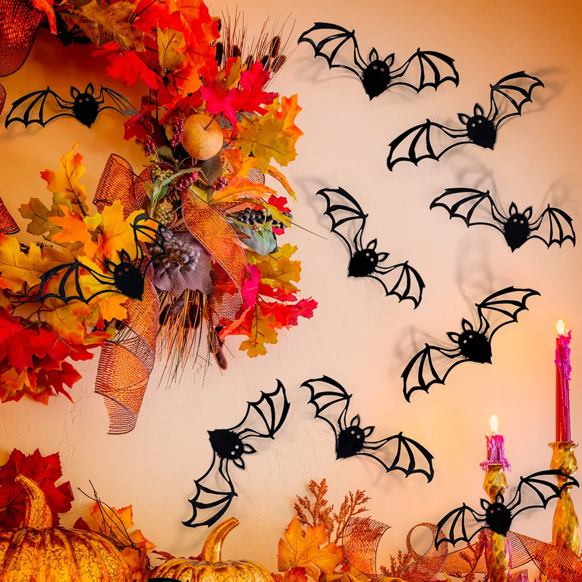 12pcs 15cm Halloween 3D Hollow Bat Wall Stickers Black Bat Sticker Room Decor Party DIY Decals Halloween Horror Bats Removable
12pcs 15cm Halloween 3D Hollow Bat Wall Stickers Black Bat Sticker Room Decor Party DIY Decals Halloween Horror Bats Removable