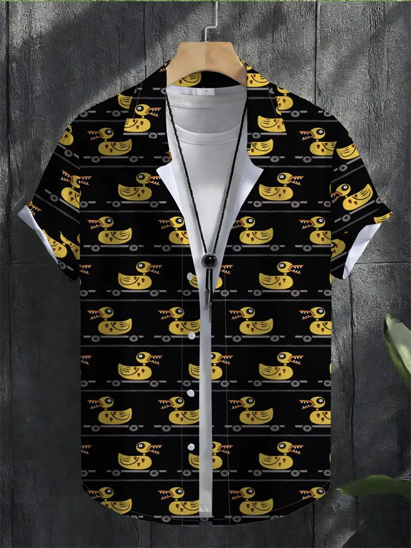 Shirts For Man Fun Summer Beach Shirt With Rubber Duck And Hibiscus Floral Pattern Short Sleeve Casual And Vacation Occasions
Shirts For Man Fun Summer Beach Shirt With Rubber Duck And Hibiscus Floral Pattern Short Sleeve Casual And Vacation Occasions