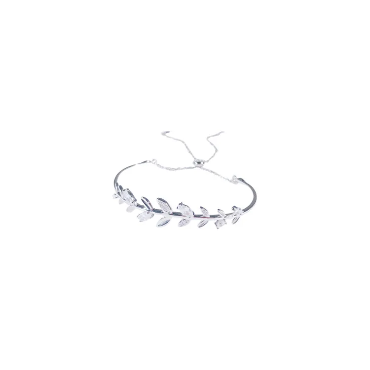 Fashion Elegant Designer Real 925 Sterling Silver Chain Bracelet for Women Natural Leaf Shape Adjustable Bangle
Fashion Elegant Designer Real 925 Sterling Silver Chain Bracelet for Women Natural Leaf Shape Adjustable Bangle