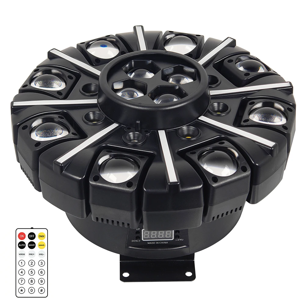 180W 8-Arm Stage Light Beam Laser Strobe Multi-Effect Party Light Sound Activated Remote Control
180W 8-Arm Stage Light Beam Laser Strobe Multi-Effect Party Light Sound Activated Remote Control