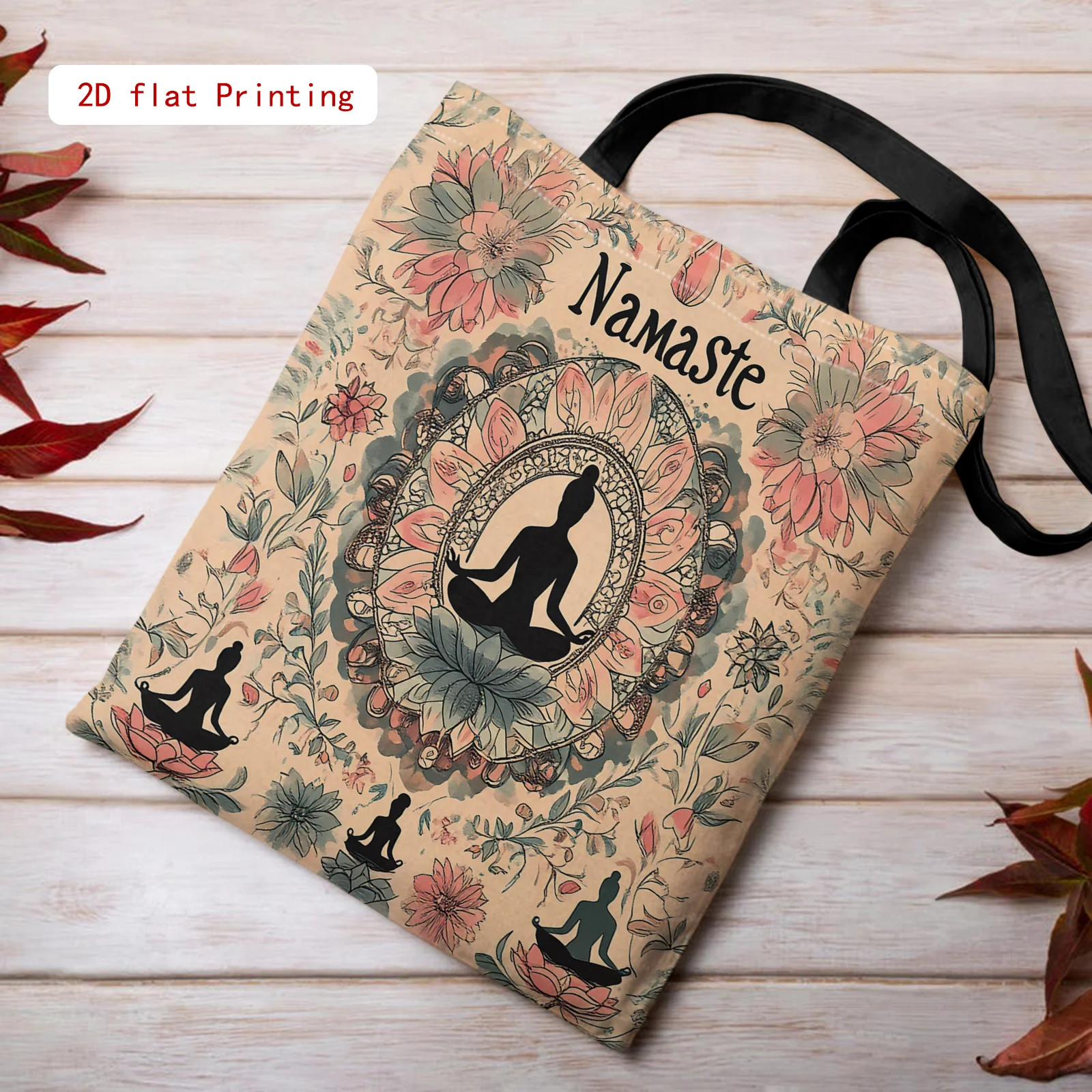 2D Printed Shoulder Bag, Meditation, Namaste Pattern Printed Shoulder Bag, Fashionable and Simple Shopping Bag, Casual Handbag
2D Printed Shoulder Bag, Meditation, Namaste Pattern Printed Shoulder Bag, Fashionable and Simple Shopping Bag, Casual Handbag