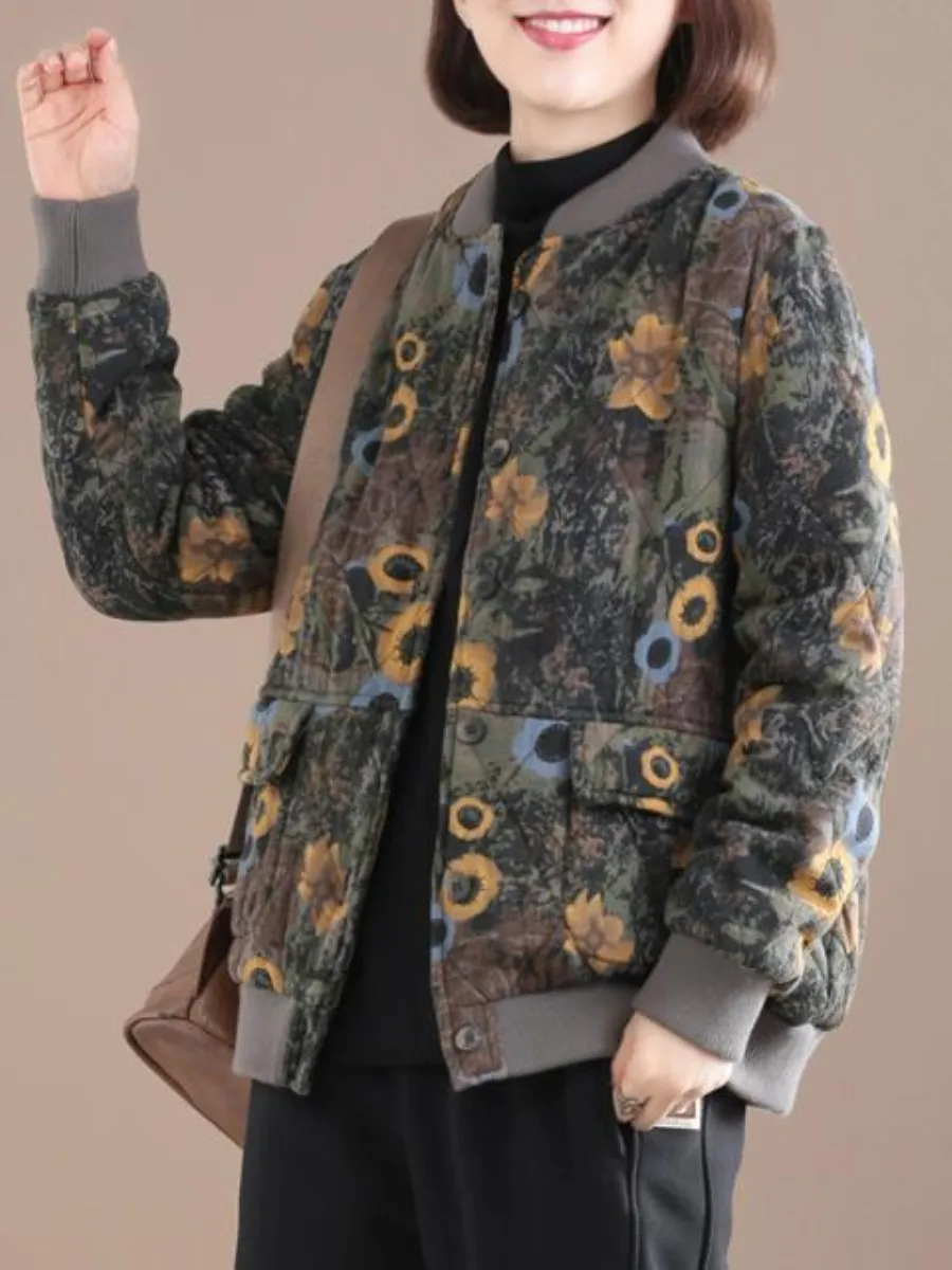 Retro Print Long Sleeve Cotton Jacket Short Outerwear Women's Winter Middle-Aged Mom Slimming Cotton Clothes
Retro Print Long Sleeve Cotton Jacket Short Outerwear Women's Winter Middle-Aged Mom Slimming Cotton Clothes