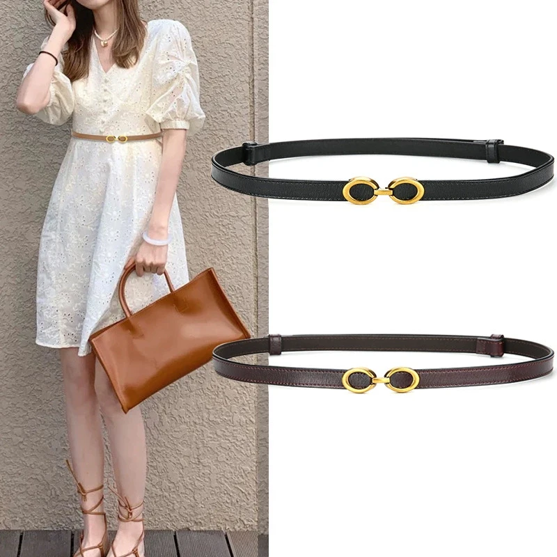 Elegant Vintage Buckle Slim Waist Belts Decoration Women's Korean Style Sweater Dress Leather Waistband Thin Belt
Elegant Vintage Buckle Slim Waist Belts Decoration Women's Korean Style Sweater Dress Leather Waistband Thin Belt