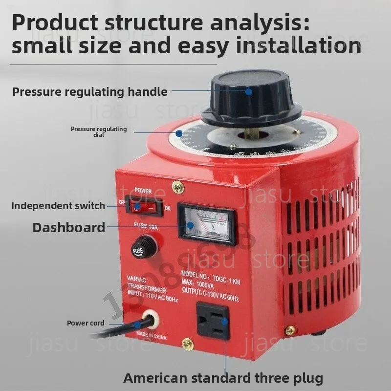 110V single-phase 0-130V AC American and Japanese standard voltage regulator
110V single-phase 0-130V AC American and Japanese standard voltage regulator