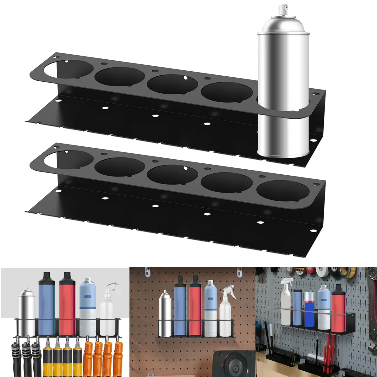 Aerosol Spray Can Rack Organizer Rack Multipurpose Wall Mount Spray Paint Storage Rack 5 Can Holes Shelf for Garage Workspace
Aerosol Spray Can Rack Organizer Rack Multipurpose Wall Mount Spray Paint Storage Rack 5 Can Holes Shelf for Garage Workspace