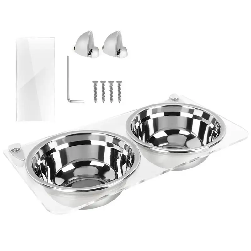 Wall Mounted Cat Bowls Stainless Steel Bowls For Cats And Dogs Elevated Hang Puppy Food And Water Bowls For Small To Medium Dogs
Wall Mounted Cat Bowls Stainless Steel Bowls For Cats And Dogs Elevated Hang Puppy Food And Water Bowls For Small To Medium Dogs