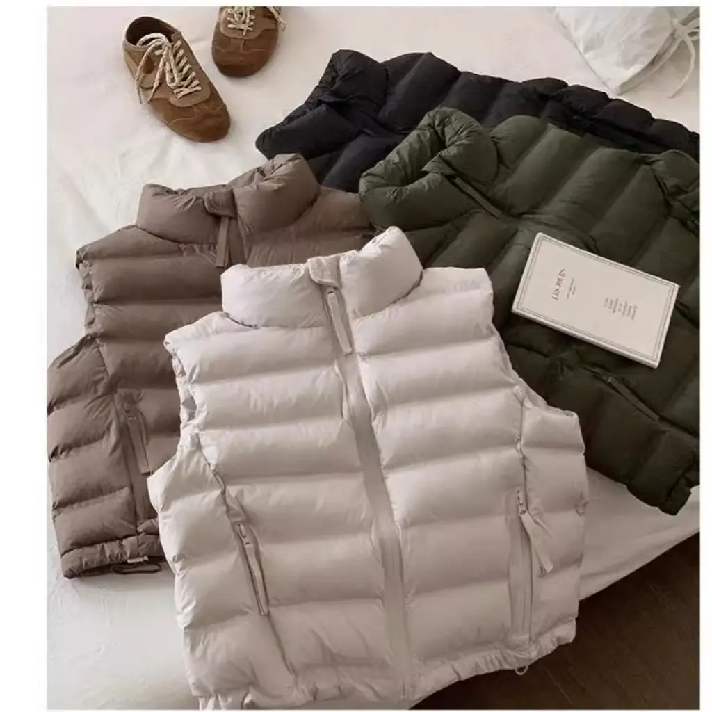 Women's down Cotton Vest Korean Style Stand Collar Short Waistcoat Slim Fit Jacket for Autumn Winter
Women's down Cotton Vest Korean Style Stand Collar Short Waistcoat Slim Fit Jacket for Autumn Winter