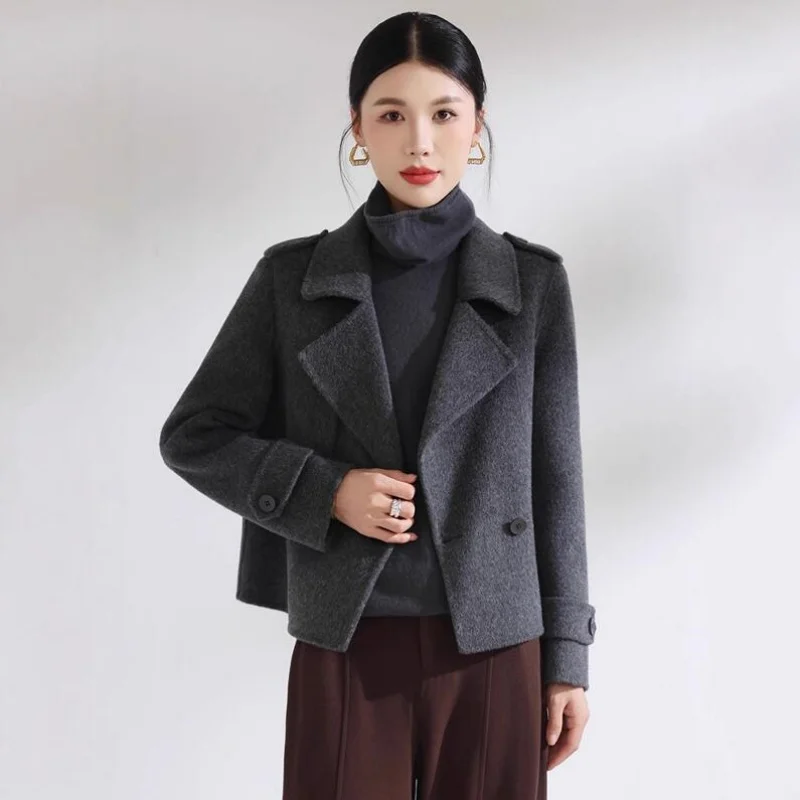 Новые зимние куртки из 100% шерсти для женщин: короткие пальто с воротником-стойкой, без подкладки, верхняя одежда из шерсти, женская одежда
Новые зимние куртки из 100% шерсти для женщин: короткие пальто с воротником-стойкой, без подкладки, верхняя одежда из шерсти, женская одежда