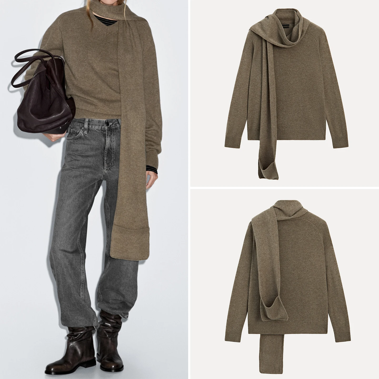 Повседневный вязаный свитер с шарфом Ne Design, осеннее новое поступление, женский модный свободный крой с высоким воротником, длинный свеч...
Повседневный вязаный свитер с шарфом Ne Design, осеннее новое поступление, женский модный свободный крой с высоким воротником, длинный свеч...